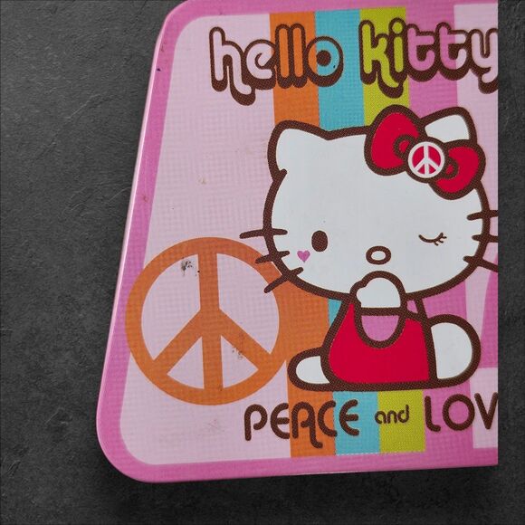 Set of 3 Hello Kitty Mini Tins Sanrio 2010–2012 Peace & Love Rainy Day Kawaii - Picture 7 of 10